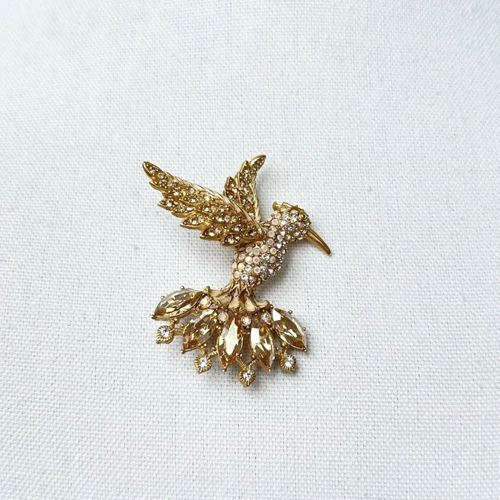 Jay Strongwater Crystal Brooch Pin - Picture 1 of 5